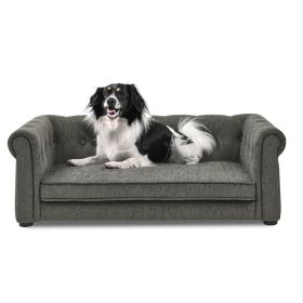 Elegant Rectangular Pet Bed Suitable For Medium And Large Dogs (Option: Dark grey) Elegant Rectangular Pet Bed Suitable For Medium And Large Dogs (Option: Dark grey)